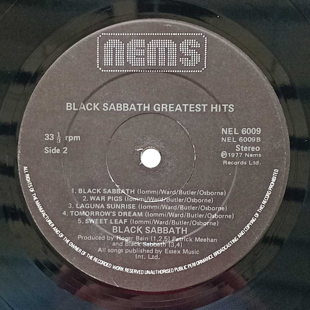 Black Sabbath – Greatest Hits (LP)