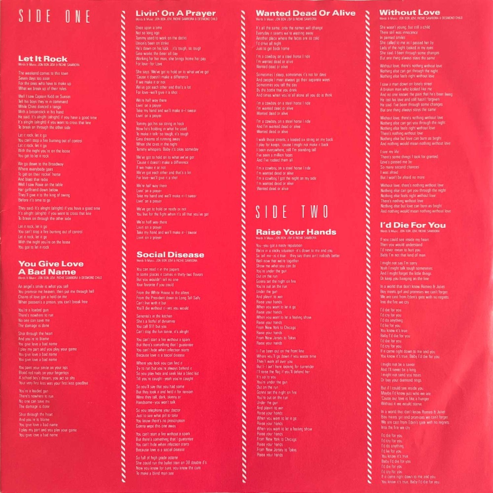 Bon Jovi - Slippery When Wet (LP)