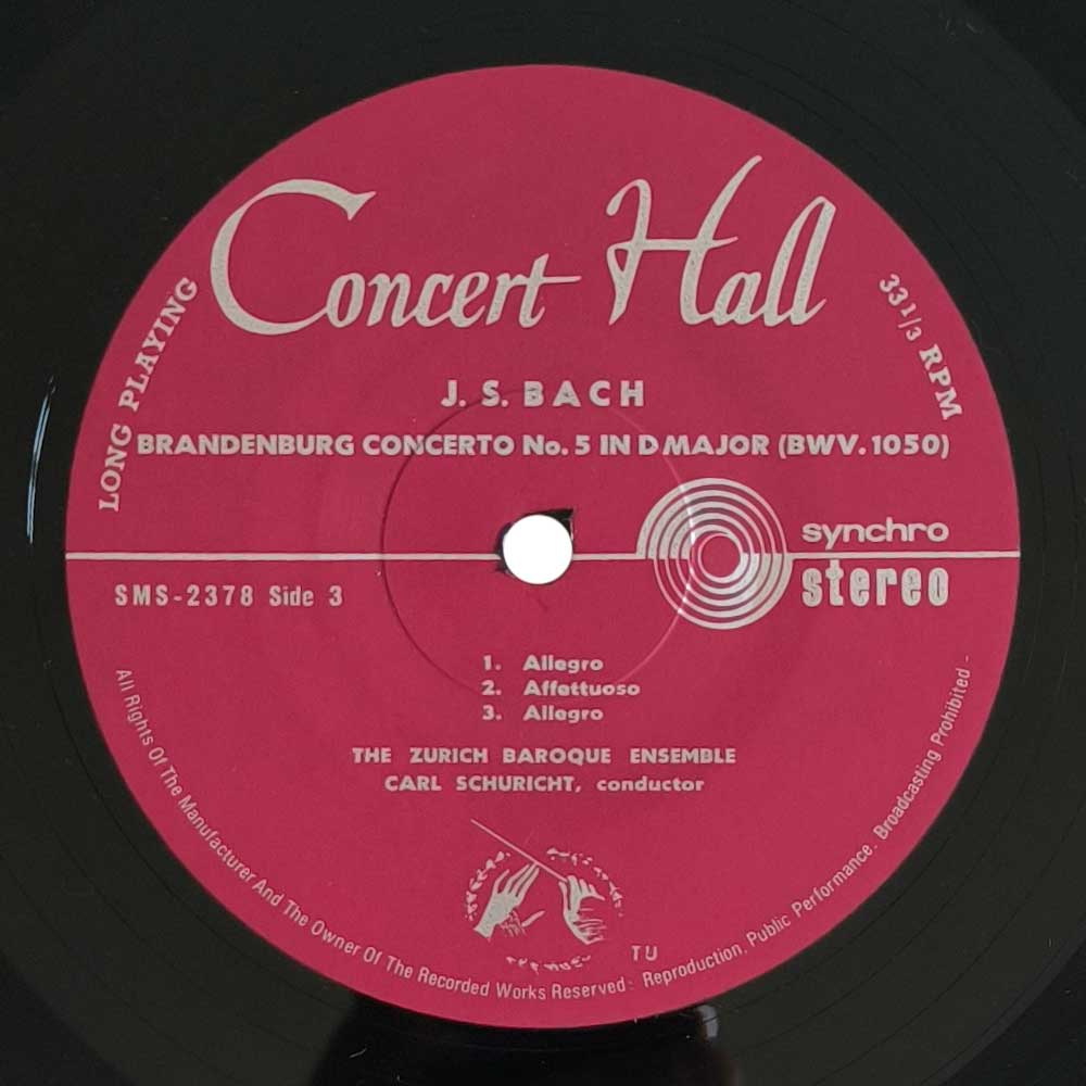 J. S. Bach – Das Zürcher Barock-Ensemble - Carl Schuricht – Die Sechs Brandenburgischen Konzerte (2 LP)
