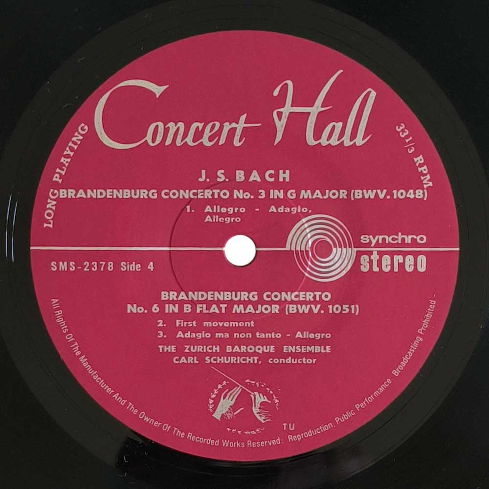 J. S. Bach – Das Zürcher Barock-Ensemble - Carl Schuricht – Die Sechs Brandenburgischen Konzerte (2 LP)