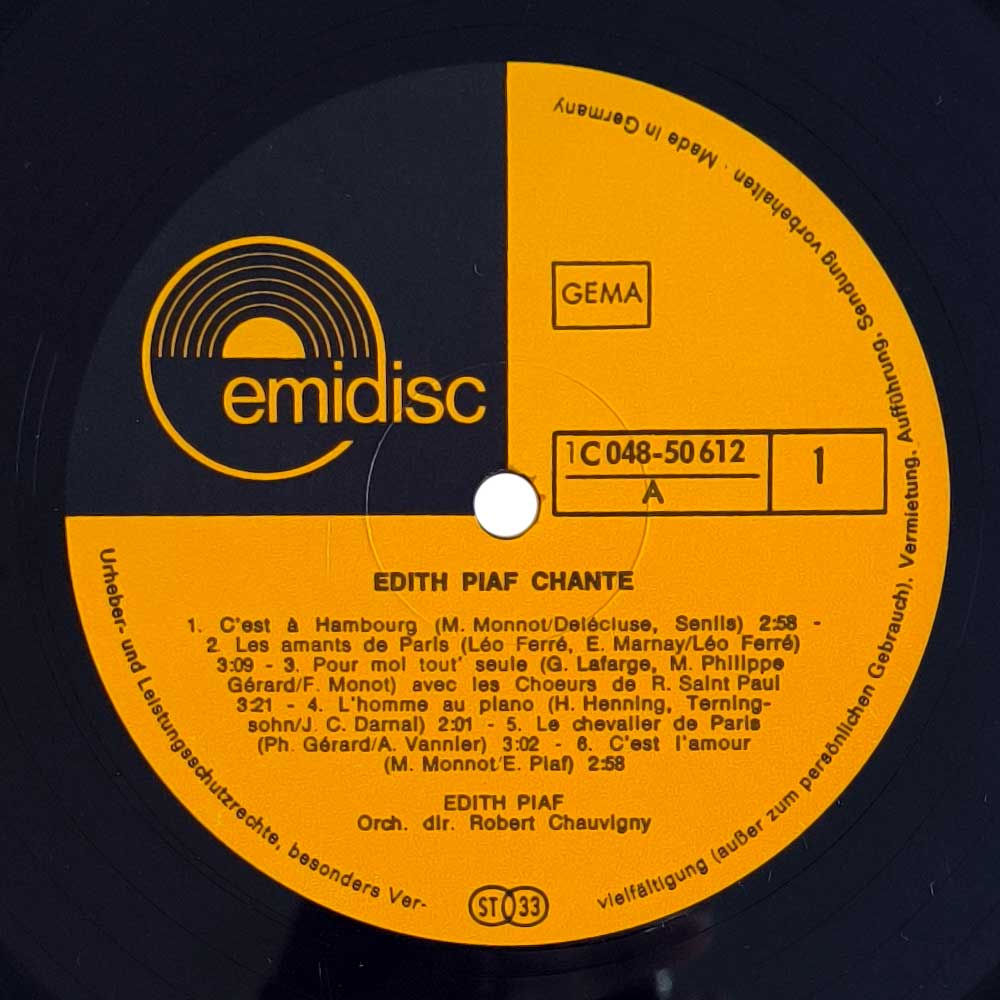 Edith Piaf – Chante (LP)