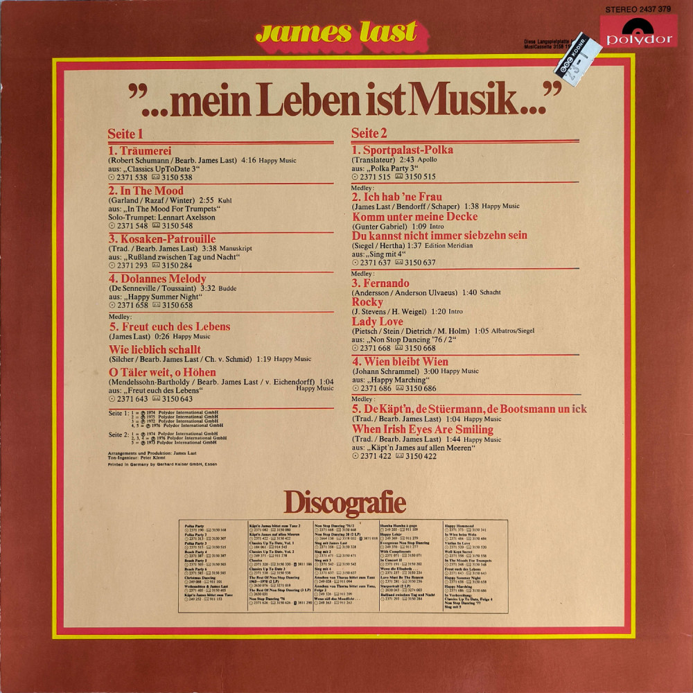 James Last - ...Mein Leben Ist Musik... (LP)