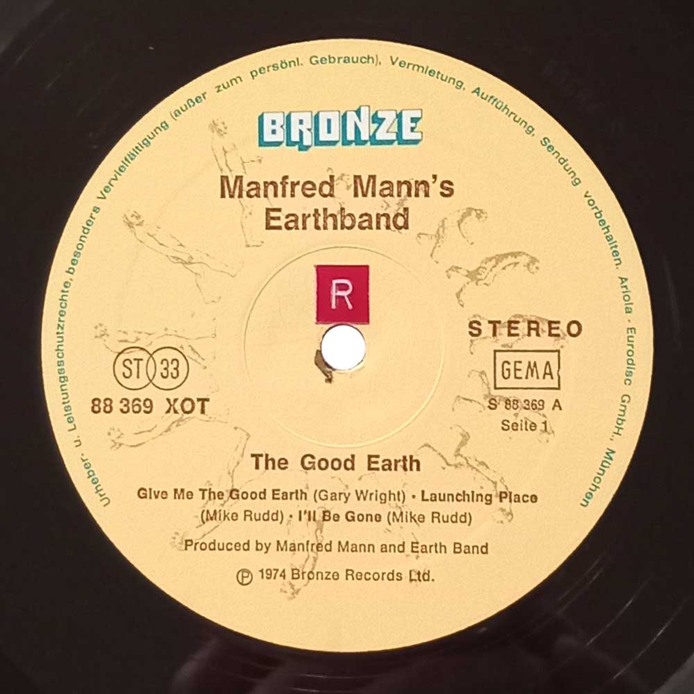 Manfred Mann's Earth Band – The Good Earth (LP)