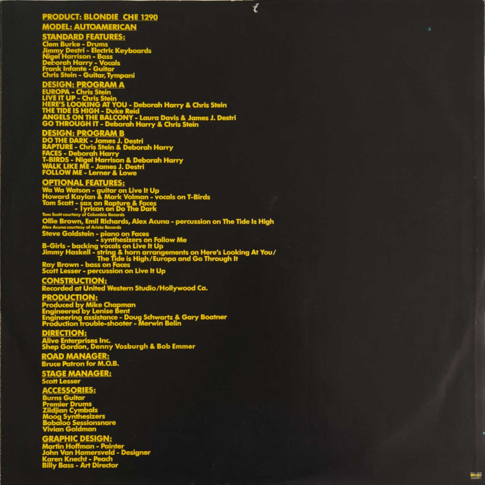 Blondie – Autoamerican (LP)