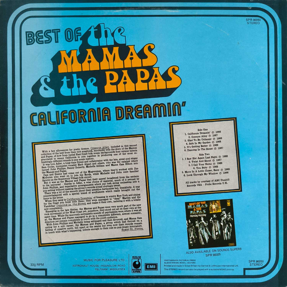 The Mamas & The Papas - Best Of The Mamas & The Papas - California Dreamin' (LP)