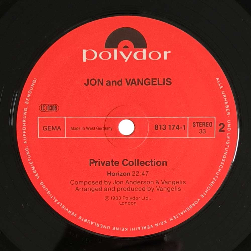 Jon And Vangelis – Private Collection (LP)