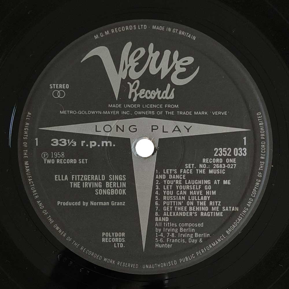 Ella Fitzgerald - Sings The Irving Berlin Songbook (2 LP)