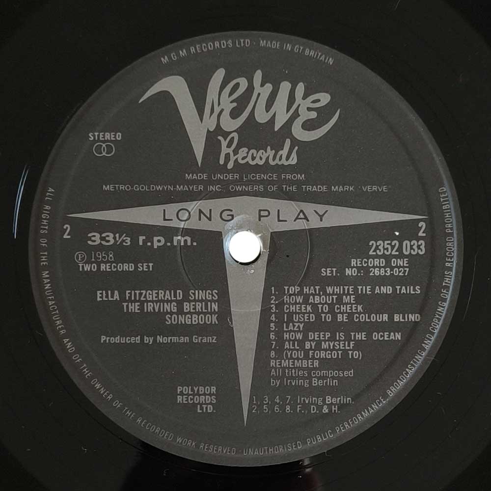 Ella Fitzgerald - Sings The Irving Berlin Songbook (2 LP)