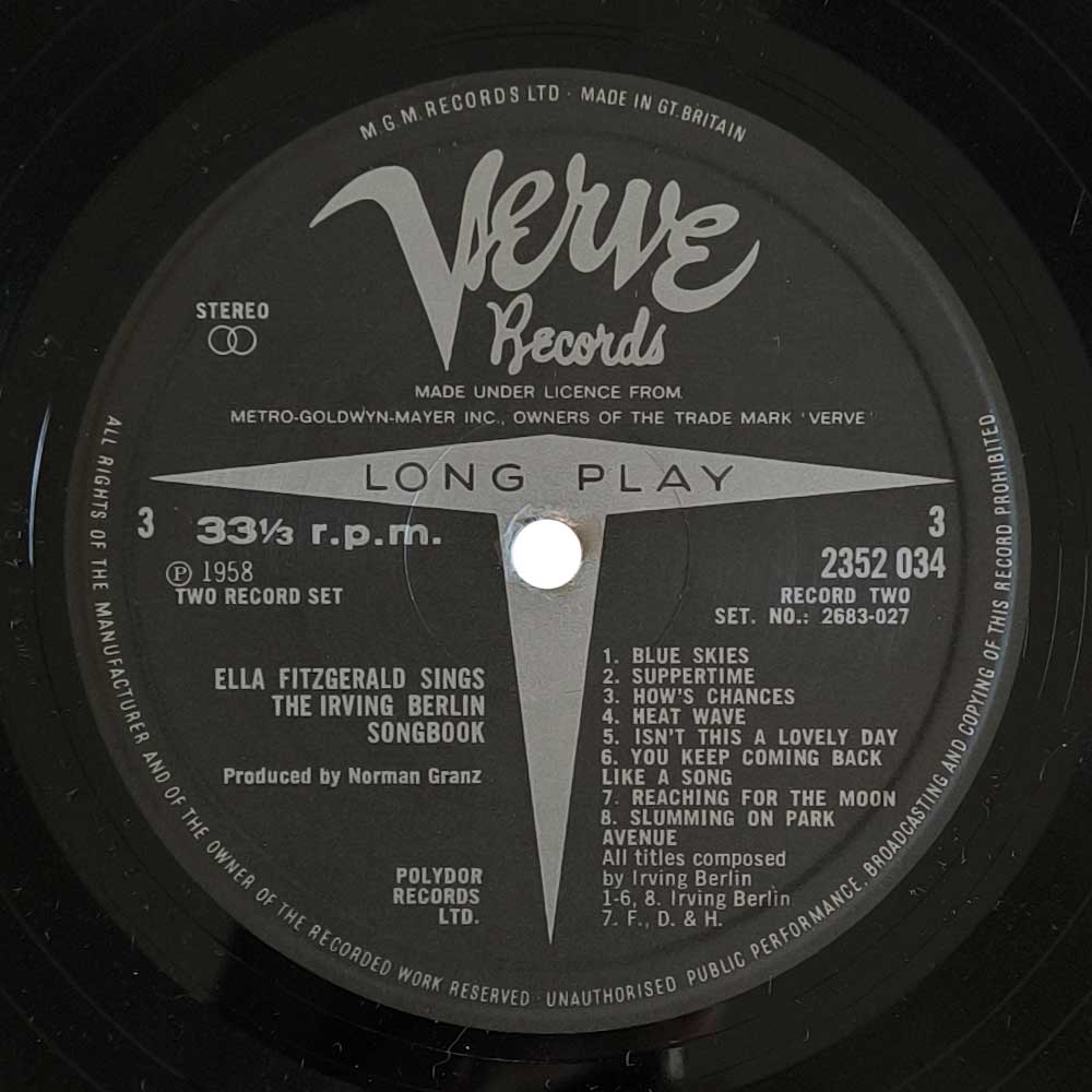 Ella Fitzgerald - Sings The Irving Berlin Songbook (2 LP)