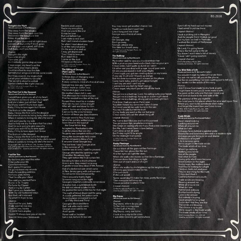 Rod Stewart - A Night On The Town (LP)