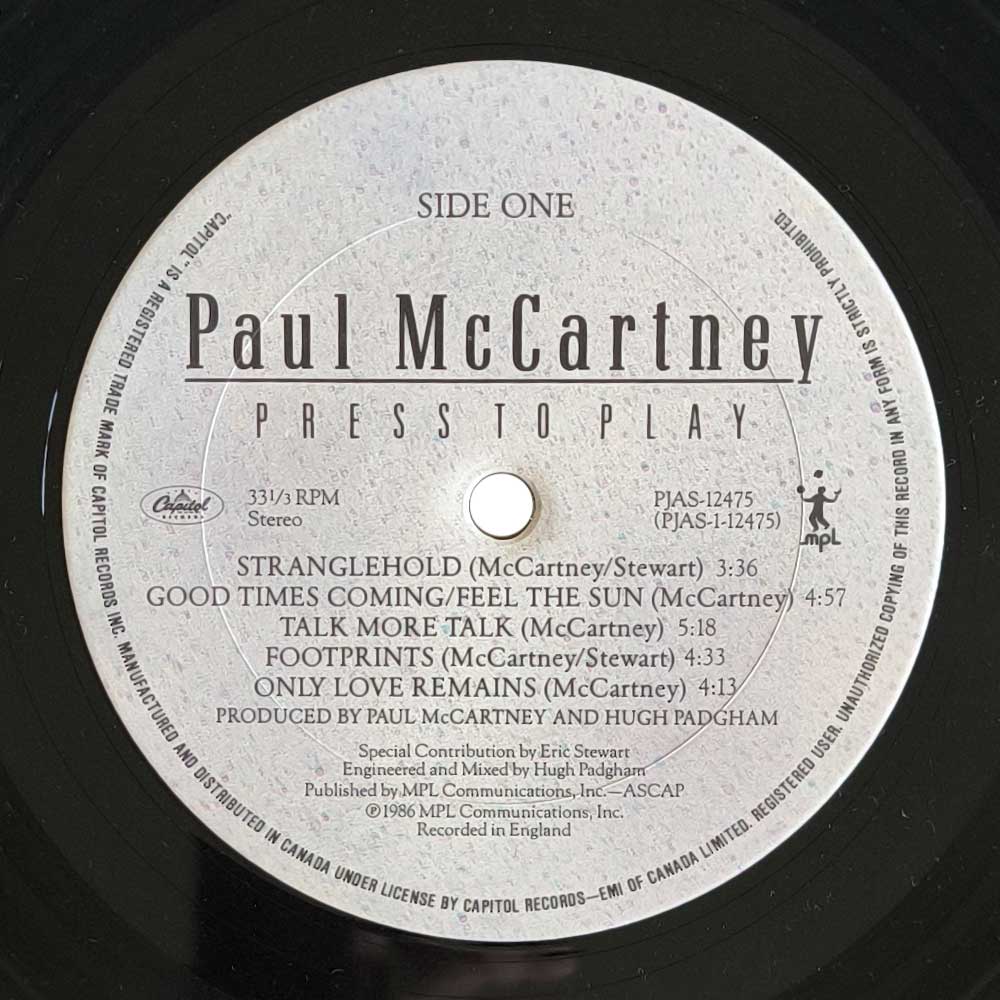 Paul McCartney - Press To Play (LP)