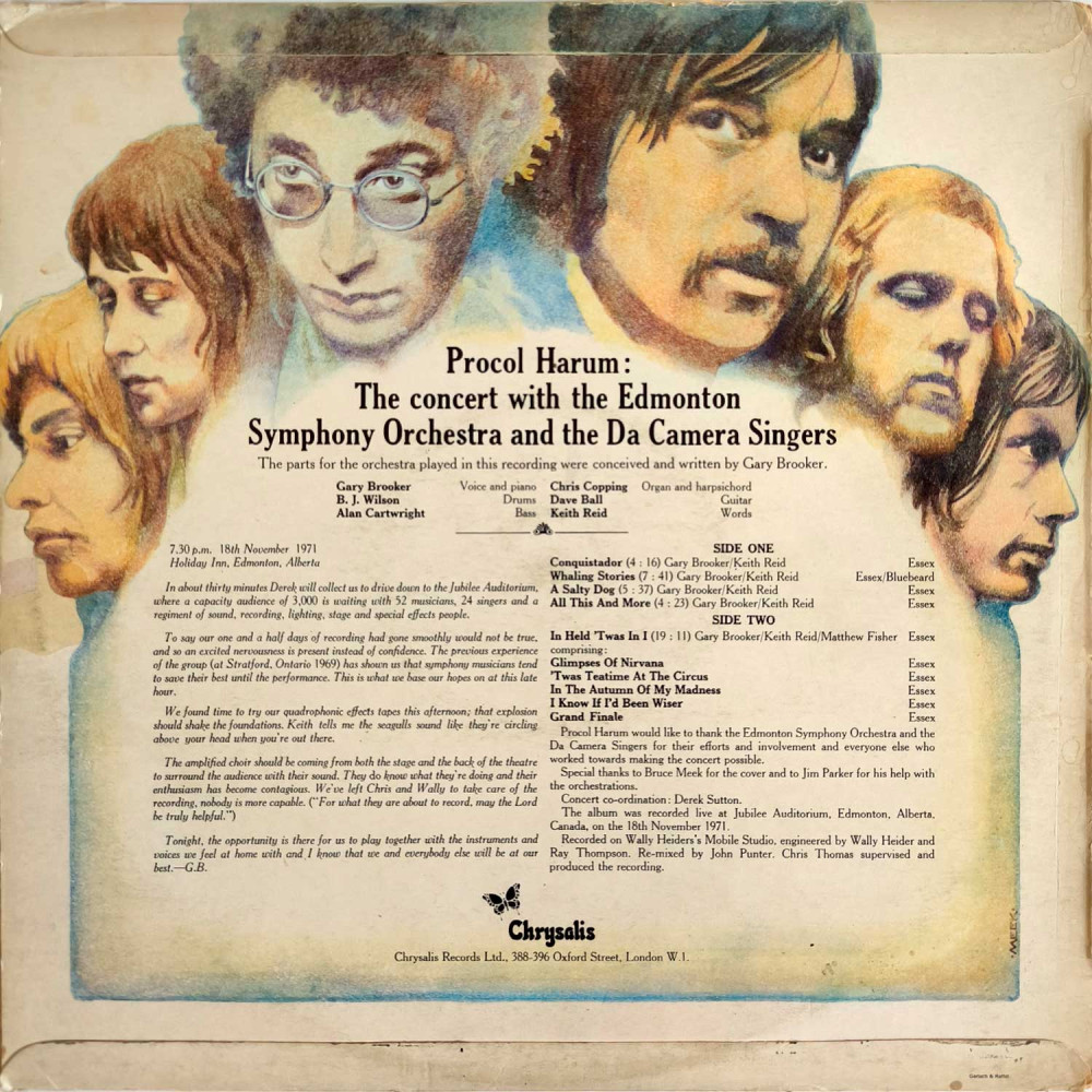 Procol Harum In Concert With The Edmonton Symphony Orchestra ‎– Live (LP)