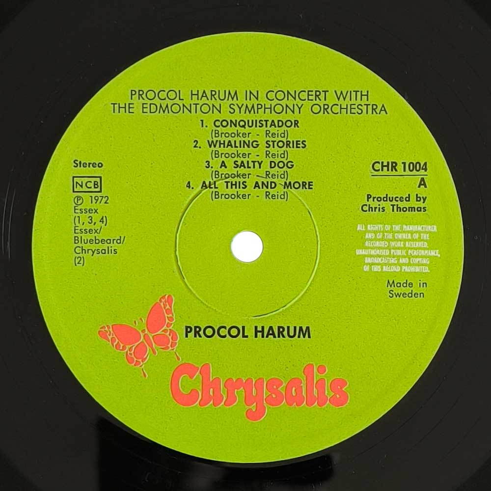 Procol Harum In Concert With The Edmonton Symphony Orchestra ‎– Live (LP)