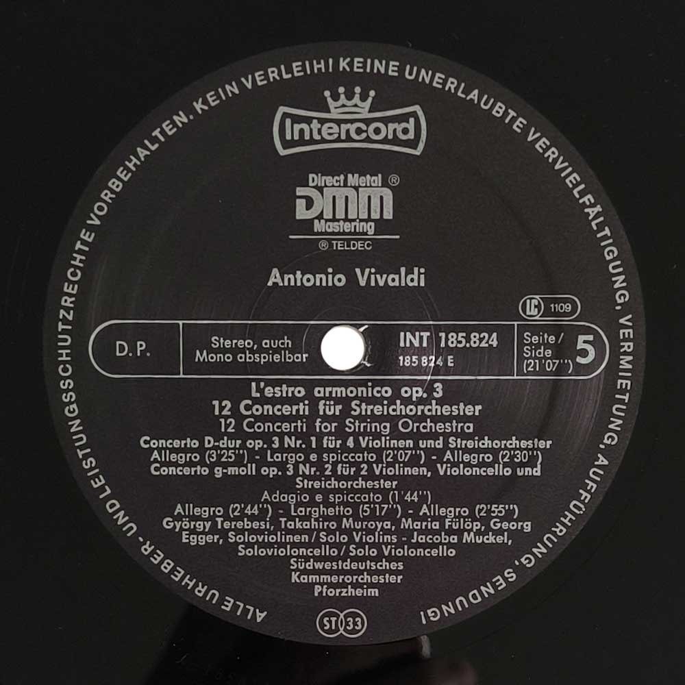 Antonio Vivaldi – Die Vier Jahreszeiten / Flötenkonzerte / Concerti Für Streichorchester L'estro Armonico (5 LP)