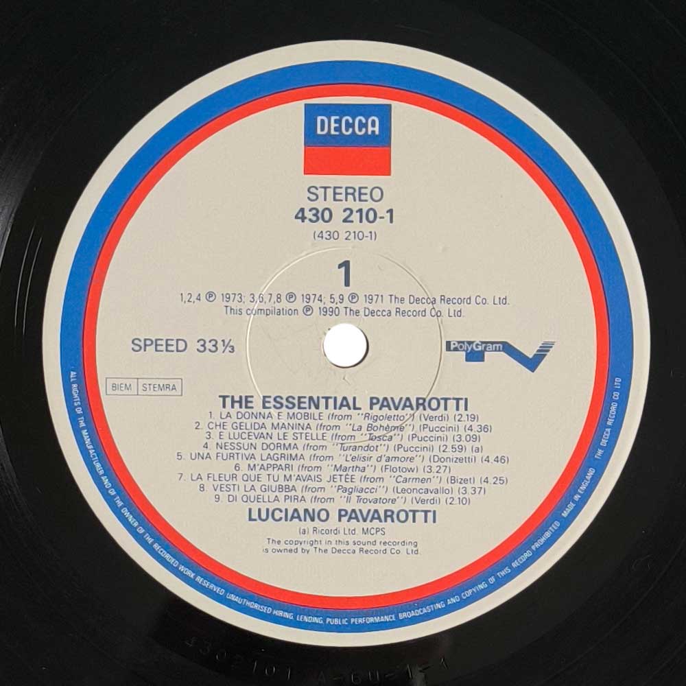 Pavarotti - The Essential Pavarotti (LP)