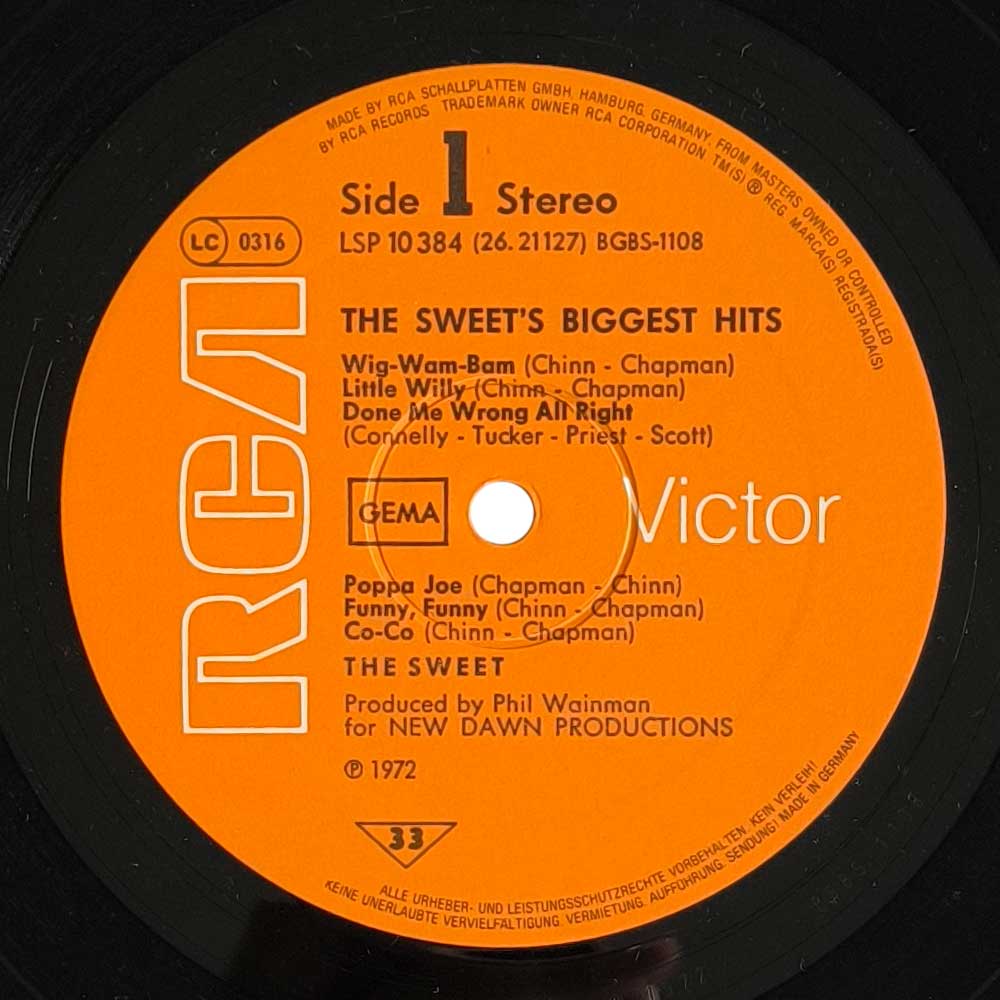 The Sweet - The Sweet's Biggest Hits (LP)