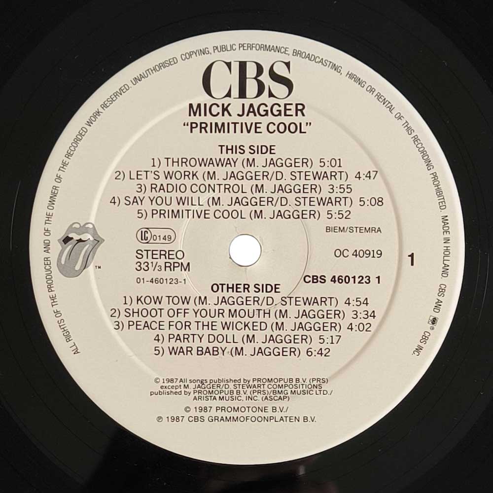 Mick Jagger - Primitive Cool (LP)