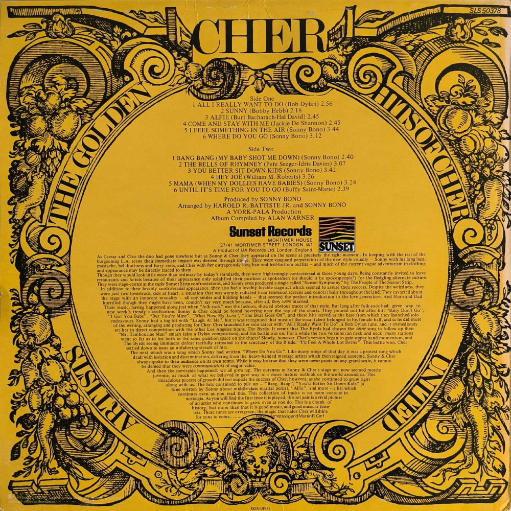 Cher – The Golden Hits Of Cher (LP)