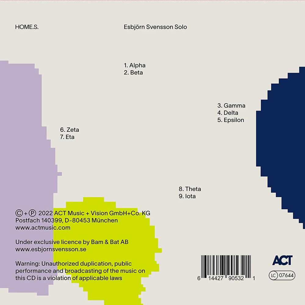 Esbjörn Svensson - HOME.S. Esbjorn Svensson Solo (CD)