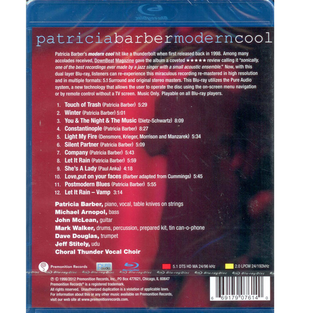 Купить фирменный Blu-Ray Audio Patricia Barber - Modern Cool