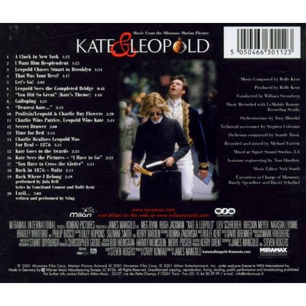 Rolfe Kent ‎– Kate & Leopold (CD)