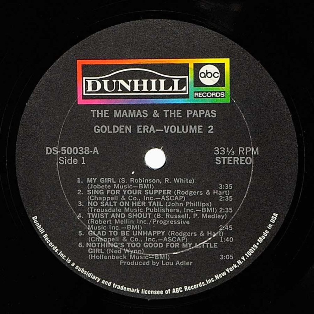 Mamas And Papas - The Mamas And The Papas Golden Era Volume 2 (USA) (1St Press) (G/F) (LP)