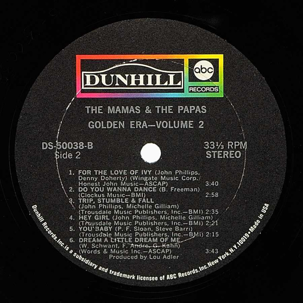 Mamas And Papas - The Mamas And The Papas Golden Era Volume 2 (USA) (1St Press) (G/F) (LP)