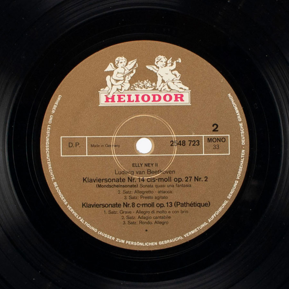 Elly Ney, Ludwig van Beethoven – Appassionata ⋅ Mondschein-Sonate ⋅ Pathétique (LP)