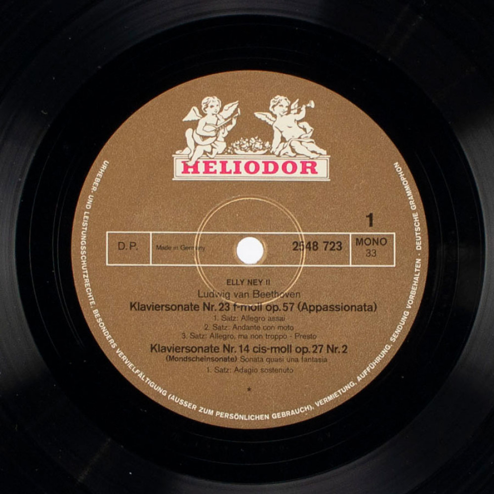 Elly Ney, Ludwig van Beethoven – Appassionata ⋅ Mondschein-Sonate ⋅ Pathétique (LP)