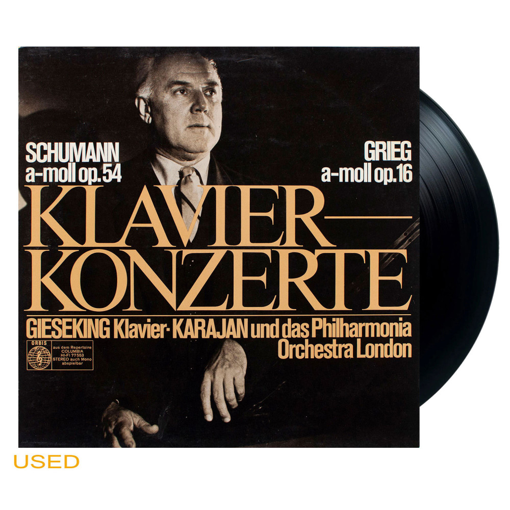Schumann / Grieg - Gieseking, Karajan, Philharmonia Orchestra London – Klavierkonzerte (LP)