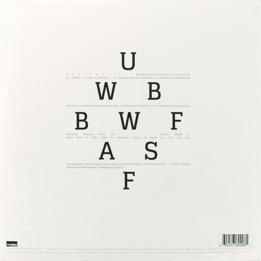 Underworld - Barbara Barbara, We Face A Shining Future (LP)