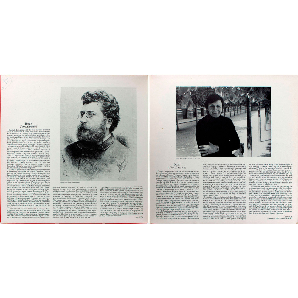 Georges Bizet, Michel Plasson – L'Arlésienne Musique de Scène Intégrale (LP)