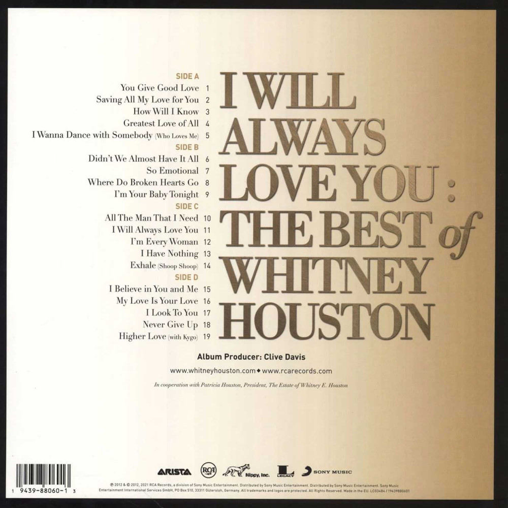 Whitney Houston - I Will Always Love You: The Best Of Whitney Houston (2LP)