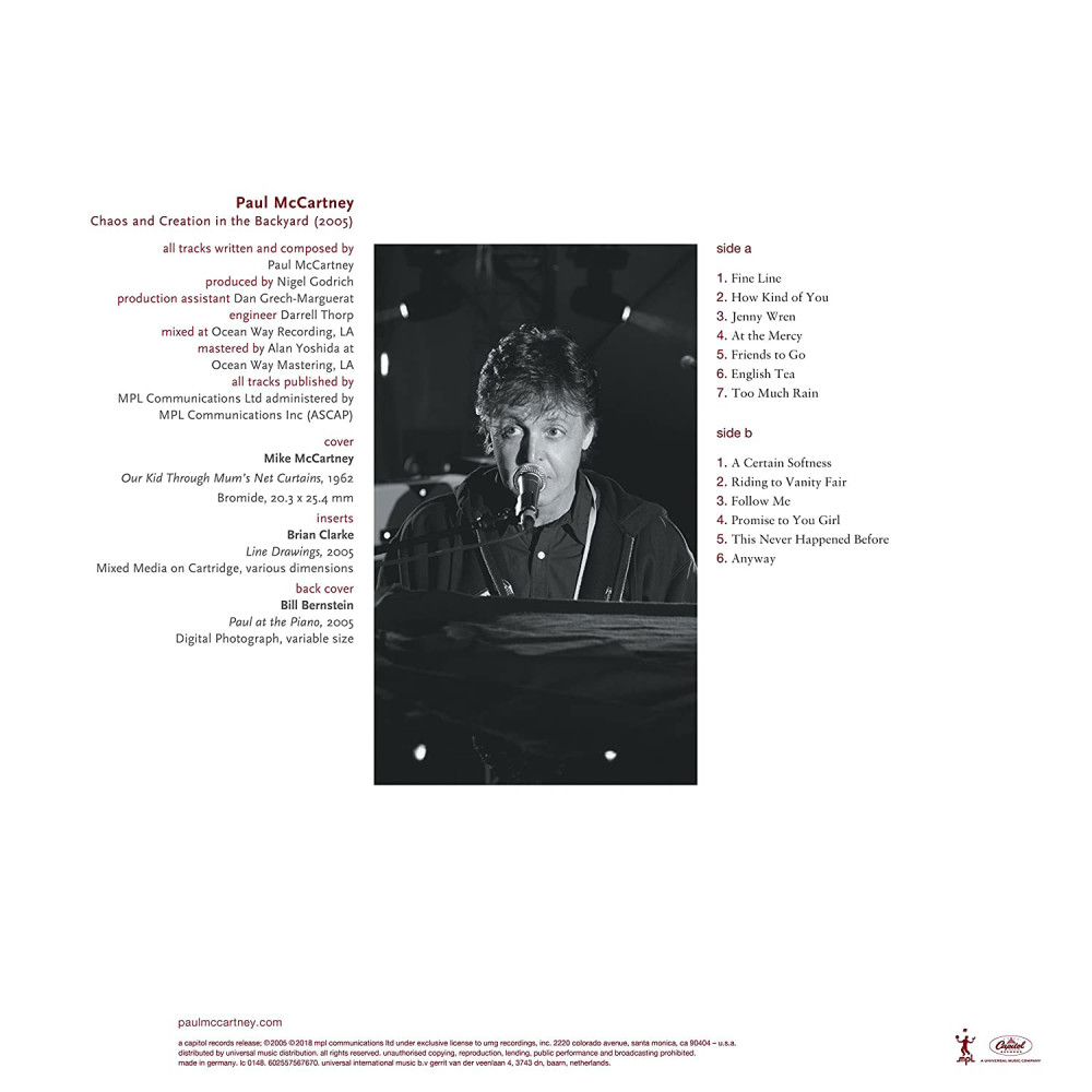 Paul McCartney - Chaos And Creation In The Backyard (LP)