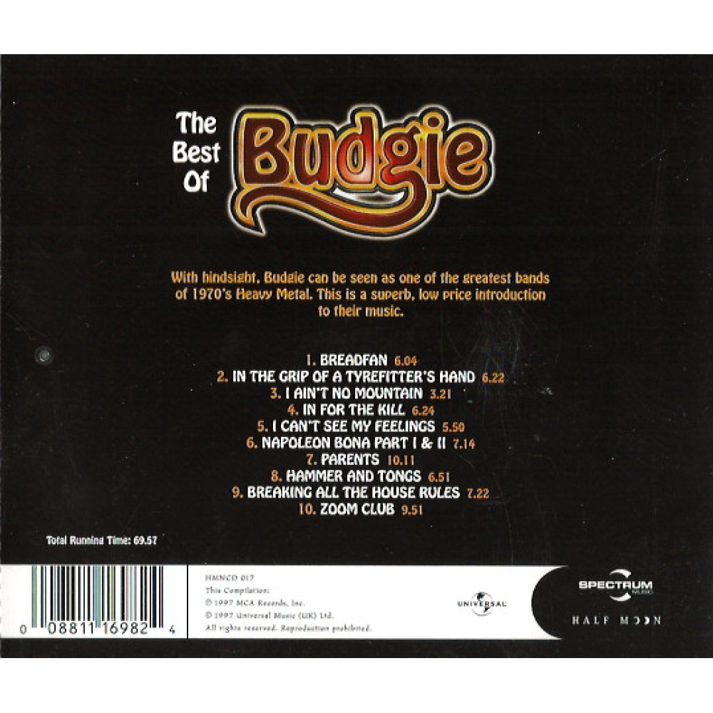Budgie, The Best Of Budgie (CD)