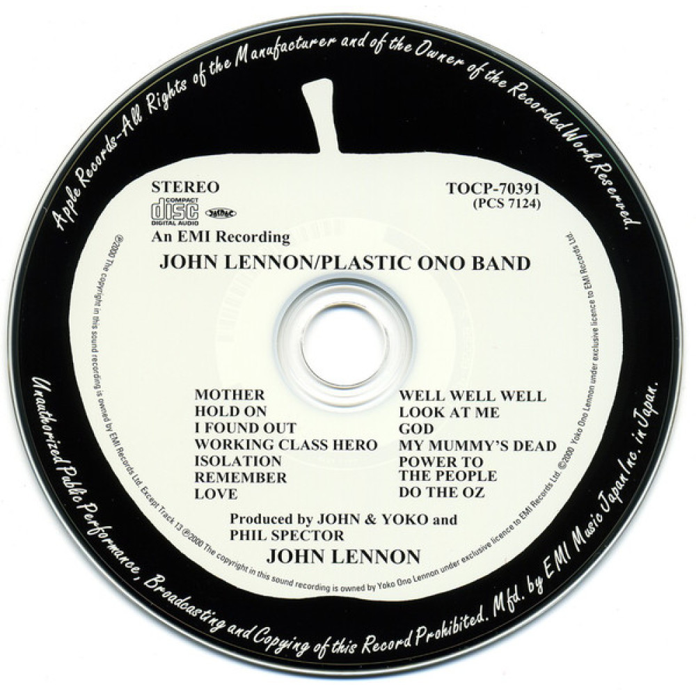 John Lennon, John Lennon / Plastic Ono Band (1970) (Paper Sleeve)
