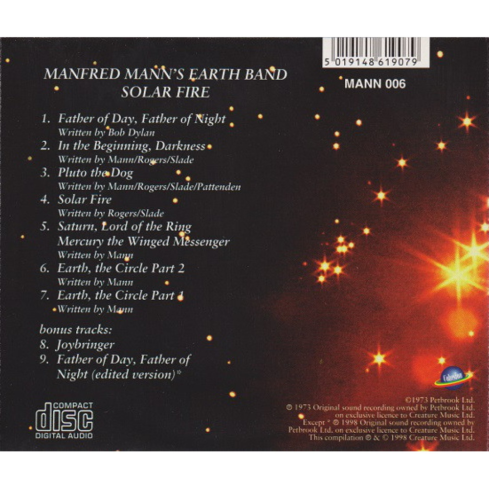 Manfred Mann's Earth Band, Solar Fire (1973)