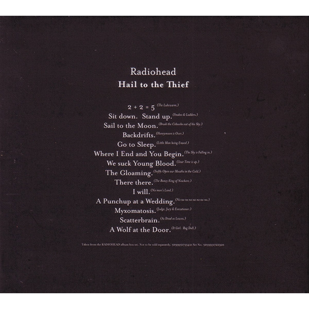Radiohead, 5 Album Set (Pablo Honey, The Bends, Ok Computer, Kid A, Amnesiac)
