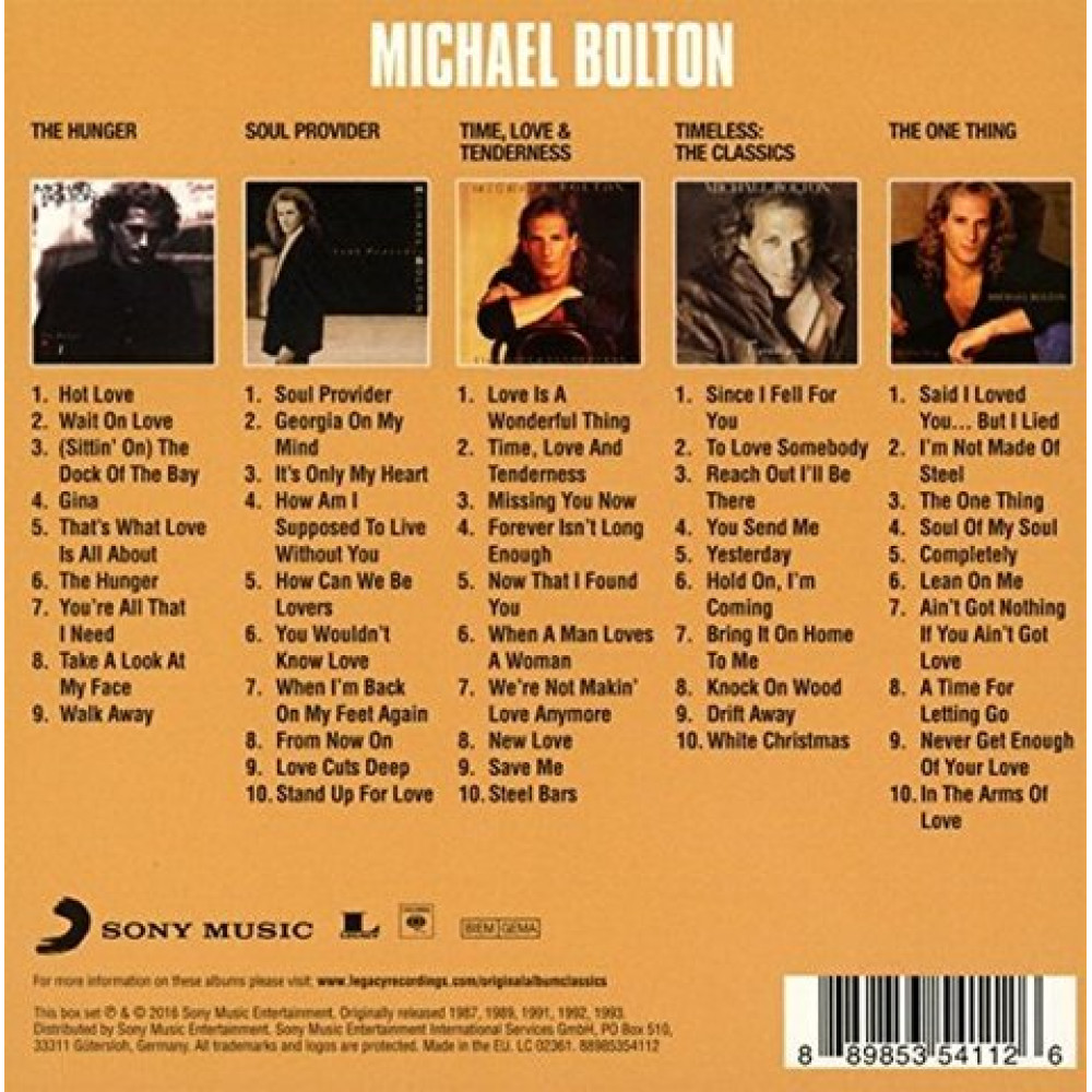 Michael Bolton - Original Album Classics (1987-1993) (5 CD)