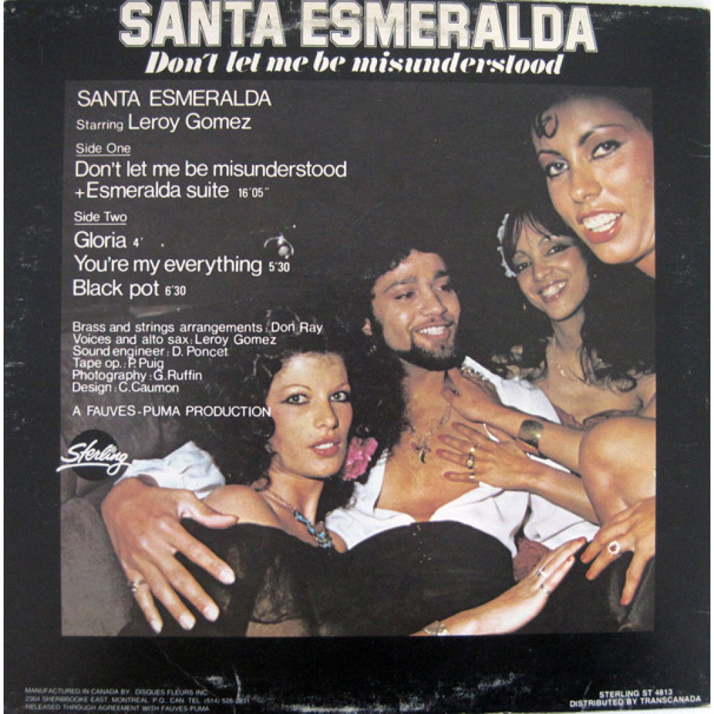 Santa Esmeralda, Don't Let Me Be Misunderstood (Canada) (LP)