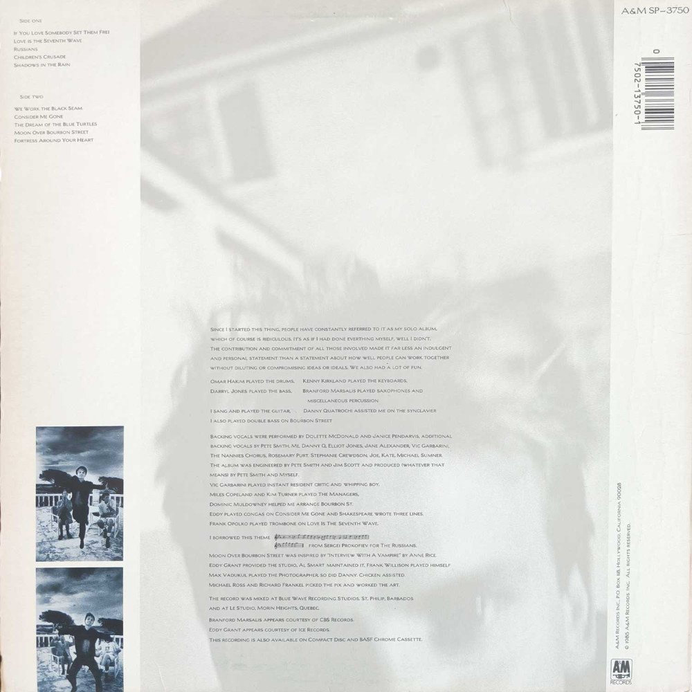 Sting - The Dream Of The Blue Turtles  (LP)