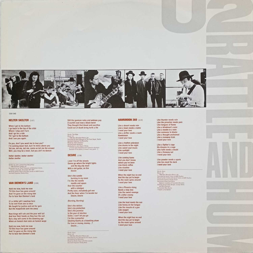 U2 - Rattle And Hum (G/F) (2LP)