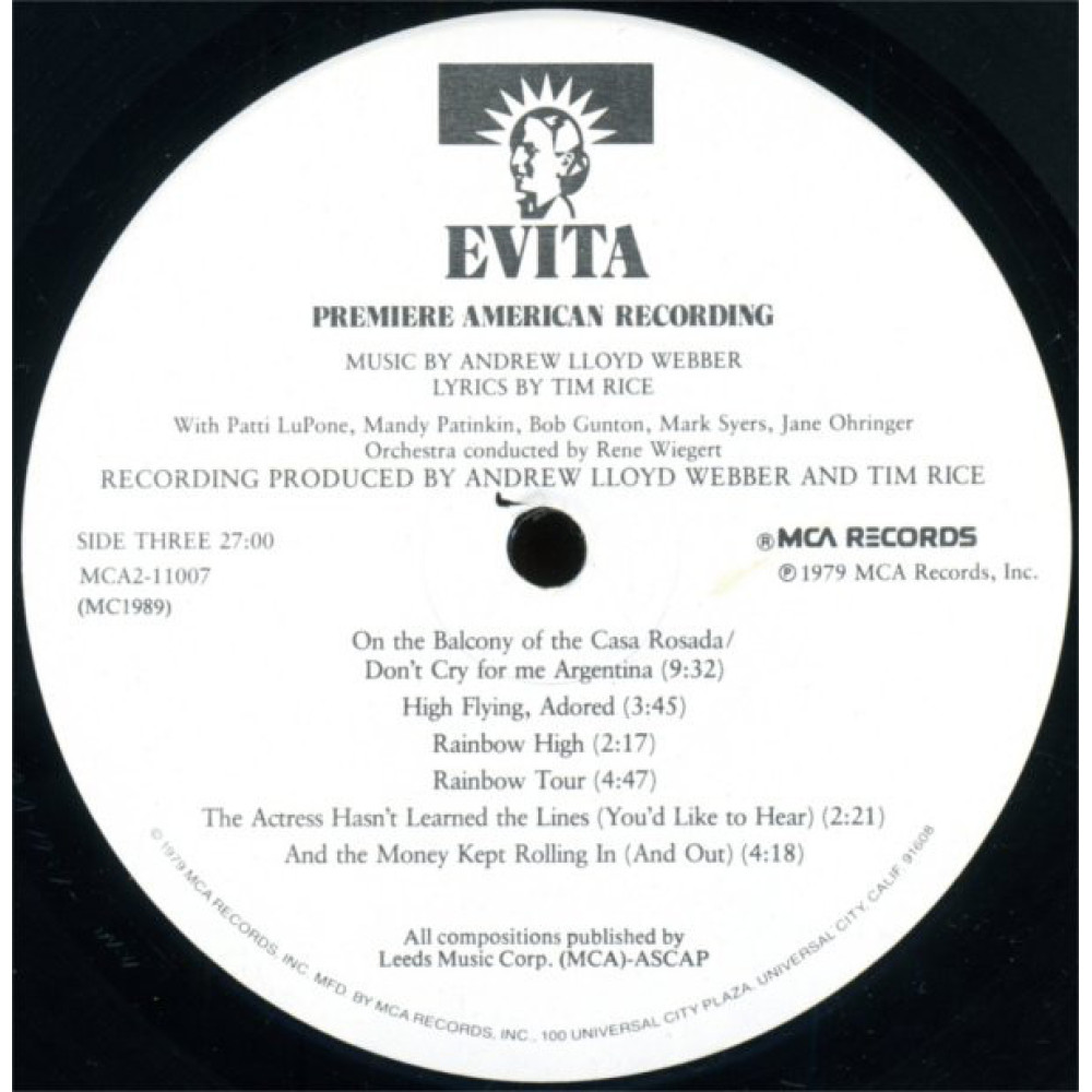 Andrew Lloyd Webber - Evita (2 LP)