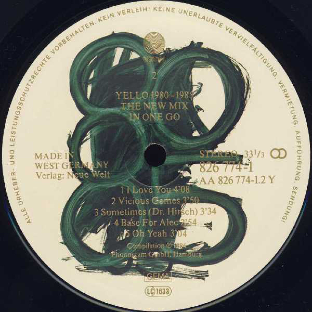 Yello - 1980-1985 The New Mix In One Go (2 LP)