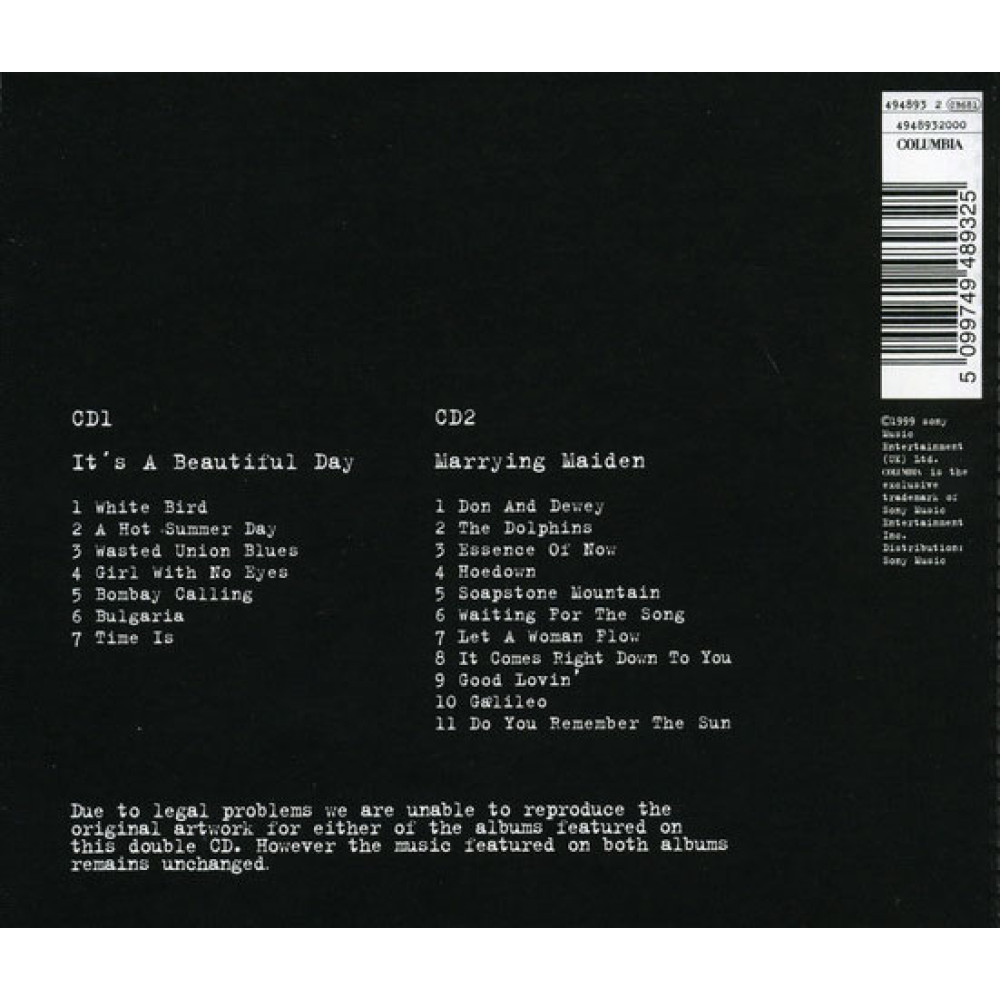 It`s A Beautiful Day - It`s A Beautiful Day / Marrying Maiden (CD)