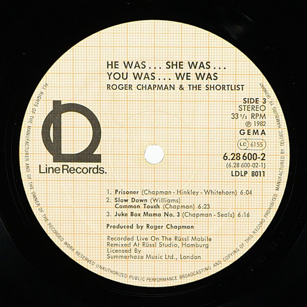 Roger Chapman & The Shortlist, He Was…she Was…you Was…we Was (2 LP)