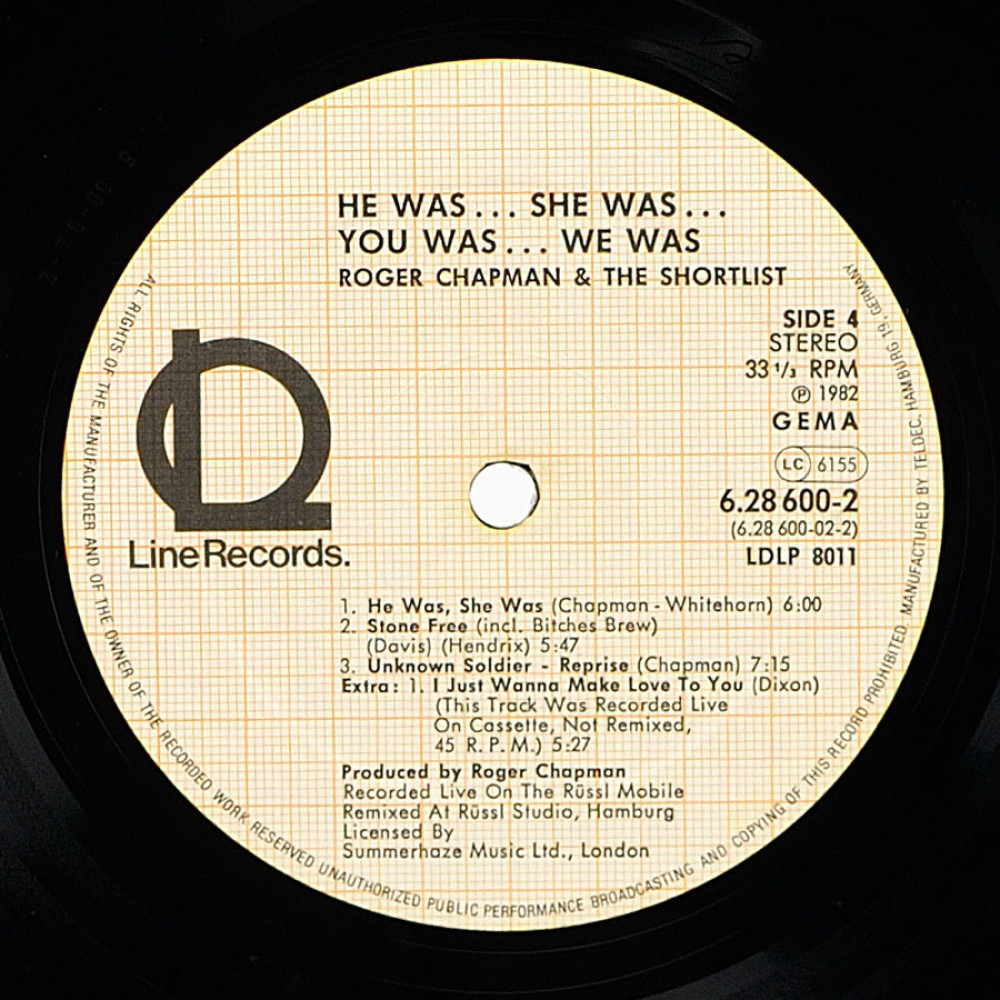 Roger Chapman & The Shortlist, He Was…she Was…you Was…we Was (2 LP)