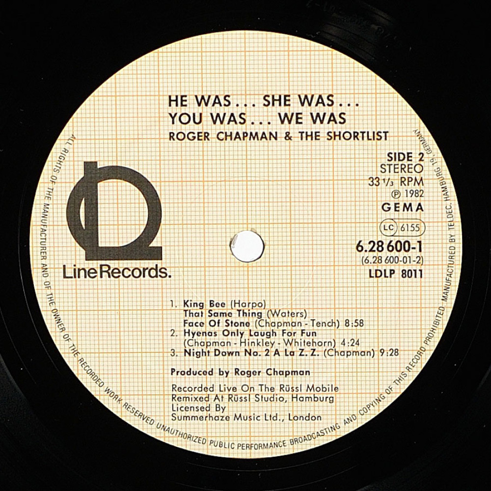 Roger Chapman & The Shortlist, He Was…she Was…you Was…we Was (2 LP)