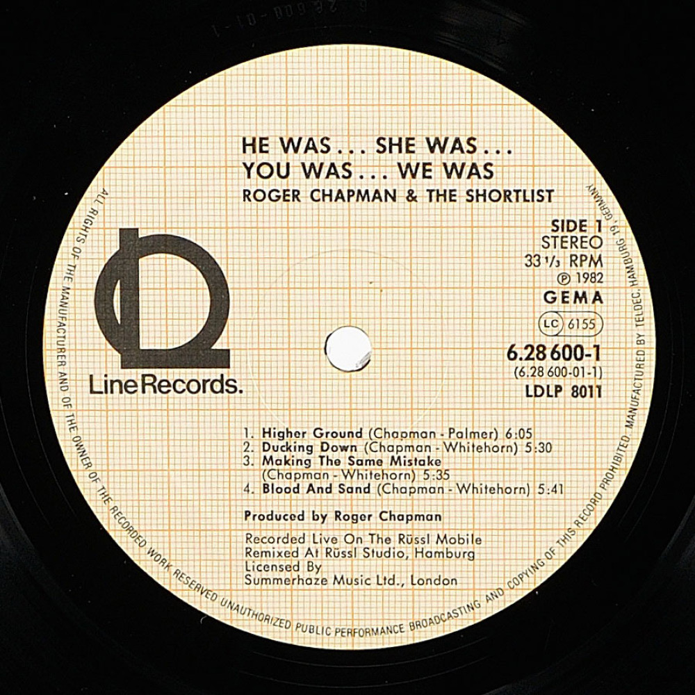 Roger Chapman & The Shortlist, He Was…she Was…you Was…we Was (2 LP)