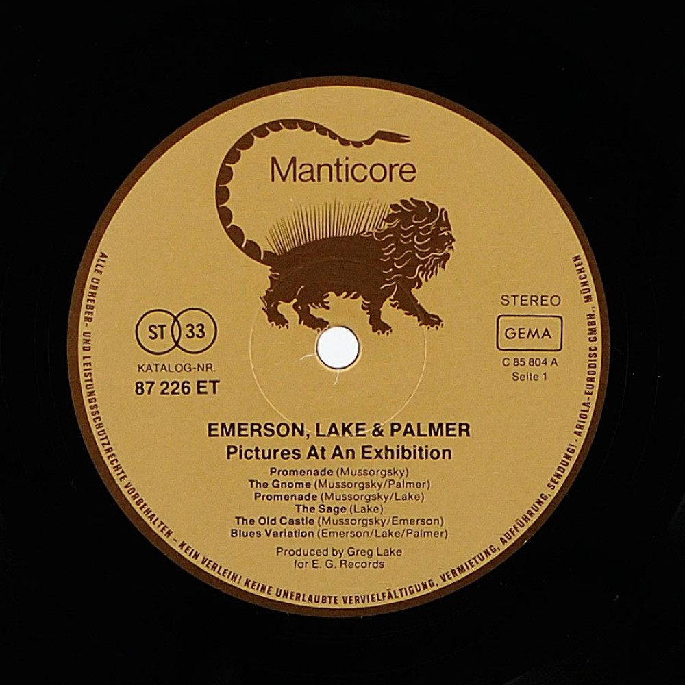 Emerson, Lake & Palmer, Pictures At An Exhibition (LP)